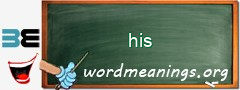 WordMeaning blackboard for his